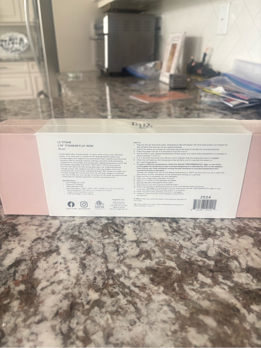L'ange Le Titane 1.75" Titanium Flat Iron - Pink - Picture 2 of 2